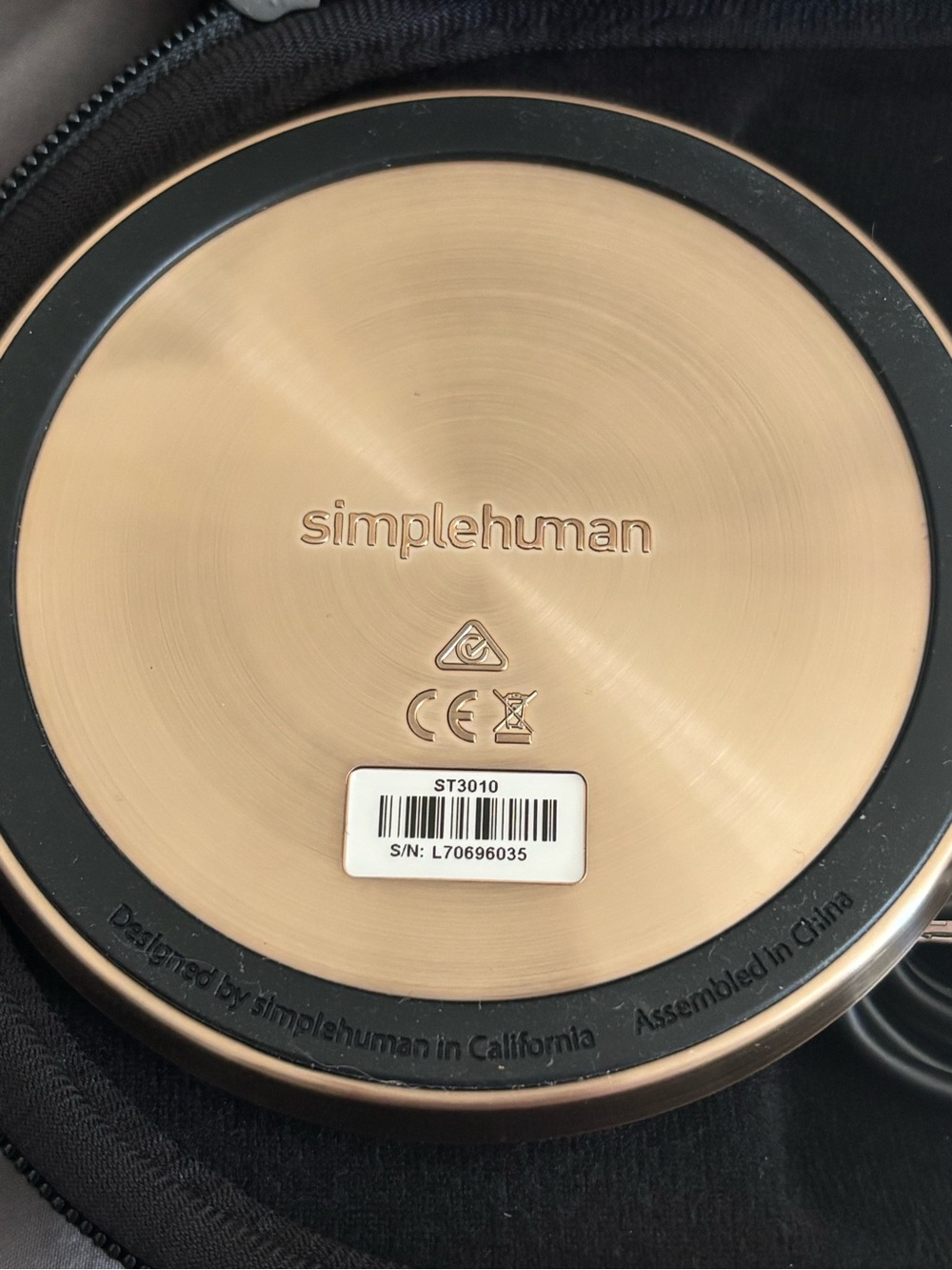 simplehuman 5" Mini Sensor Travel Makeup Mirror Set- 10x Rose Gold ST3010 EUC - Picture 9 of 10